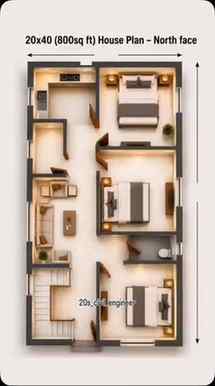 20’X40’ North Facing home plan, build your dream house 🏠 wi