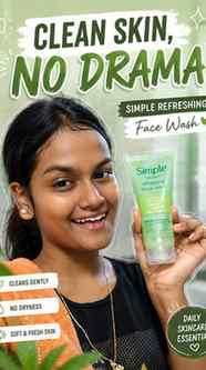 No drama. No dryness. Just clean, refreshed skin. 🌿💚
Simpl