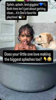 Bath time = Splash time! 💦😂
Omi thinks the tub is her pers