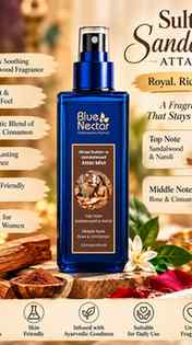 One spray of Blue Nectar Sultan-e Sandalwood and that little