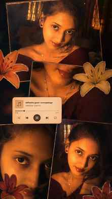 Ultra-realistic cinematic collage of a young woman using the