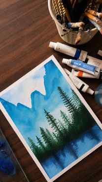 Lost in shades of blue and green. 🌿💙
Hand-painted watercol