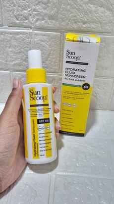 Sunscoop Hydrating Fluid Sunscreen 🫶🏻💛
Comment for link