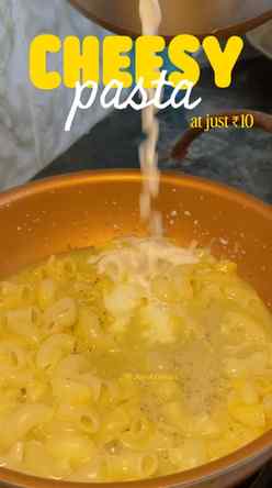 Cheese sauce pasta at just ₹10😋
[pasta, pastalover, pasta