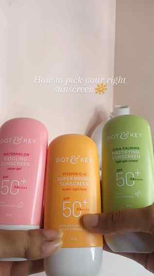 Let's pick your right sunscreen with me🔆
This is @dotandke