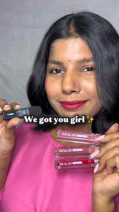 “Sach me ALL day tikti hai? 👀💄
Tried these 3 beauties 😳✨
