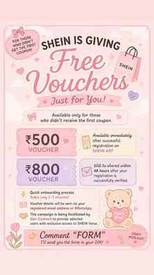 🎀 SHEIN FREE VOUCHER ALERT! 🎀
Missed your first SHEIN coup