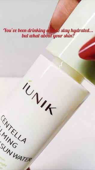 Iunik Centella calming daily Sunwater & Betagluca Milk Essen