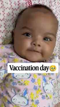 🥹🥹 vaccination day 🥹🥹 
#vaccinationday #babygirl #trendi