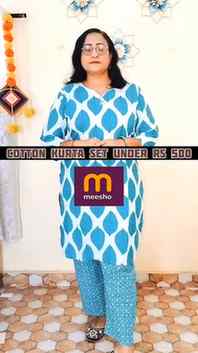 Comment for links 🖇️ 
#MeeshoFinds #CottonKurtaSet #KurtaSe
