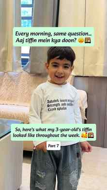 🍱 Tiffin Series – Part 7 💛
Monday ➡️ Suji Balls + Puffs +