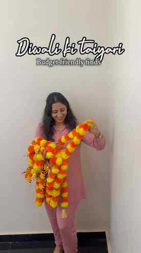 🌼 Budget-friendly Diwali décor finds!
✨ Artificial Marigol
