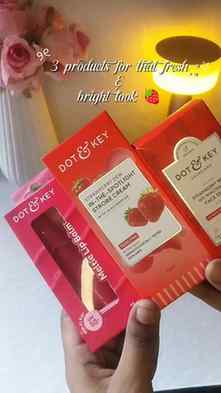 🍓 My Strawberry Glow Routine ✨
@dotandkey.skincare 
#DotAnd