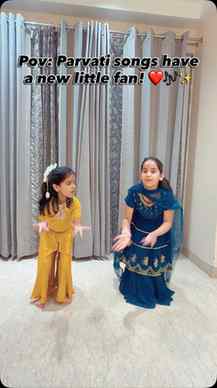 Not just adult, even the little bhakt is obsessed with Parva