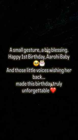 On Aarohi’s first birthday, we wanted to celebrate a little 