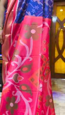 ✨ Stunning Pochampalli Designer Printed Saree in premium Dol