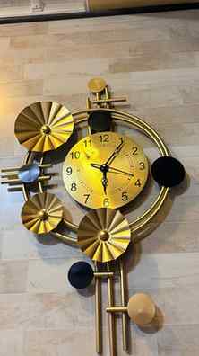 Gold And Black Modern Decorative & Wall Clock With Ornamenta