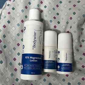 I’ve been using the Magnesium Body Lotion, Underarm Roll-On,
