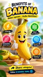 🍌 தினமும் சாப்பிடும் இந்த Banana-க்குள் Energy, Potassium, 