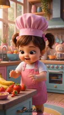 Kya Baby Chef bana payegi ye dessert? 👀🍓
#aivideo #cutebab