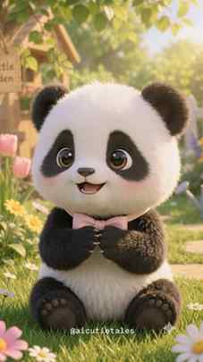 🐼🌸 नन्हे पांडा का जादुई गार्डन, जहाँ प्यार से खिलती हैं खु