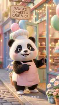 एक नन्हा Panda, एक प्यारी Cake Shop और ढेर सारी मिठास! 🐼🎂�