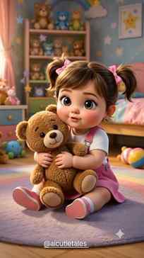 Girl and teddy 🧸
#cutebaby #aigirl #aivideo
#teddy
