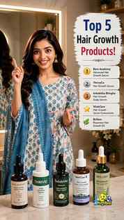 💚 Top 5 Hair Growth Products Under ₹500!
Budget-friendly a