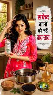 🖤 White Hair का Natural Solution!
Kalonji + Onion + Amla H