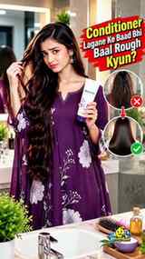 Conditioner use karne ke baad bhi baal smooth hone ke bajay 