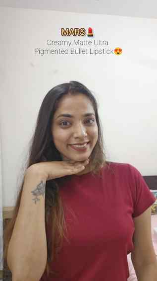 Obsessed with this shade 😍💄 MARS Lipstick from @myntra 😍