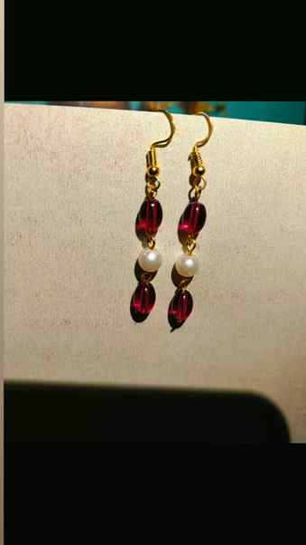 Charming bead earrings💖 #handmade
DM to order..! #jewelry #