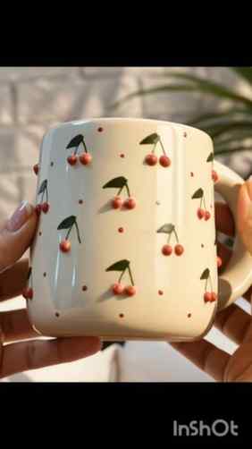 Cute mug = instant happiness 🍒☕✨ Every coffee break feels a