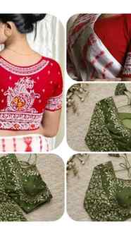 Traditional and party wear blouse...
Red with white embroid