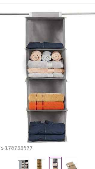 Astinia Industries 4 Shelf Closet Hanging Organizer, 4 Tier