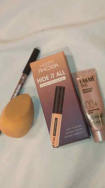 my holy trinity of daily makeup
Lakme Base, Hilary Rhoda Co