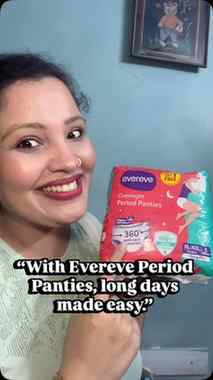 1 Period Panty = 3 Pads.
Gives 12 hours protection.
360° Ant