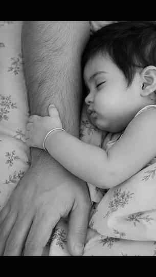 My tiny hand in my father’s hand… and I know I’m safe. ❤️

N