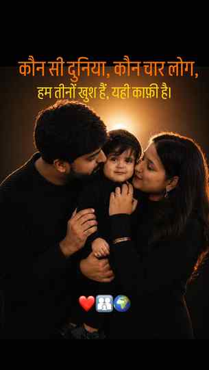 कौन सी दुनिया, कौन चार लोग…
हम तीनों खुश हैं, यही काफ़ी है। 