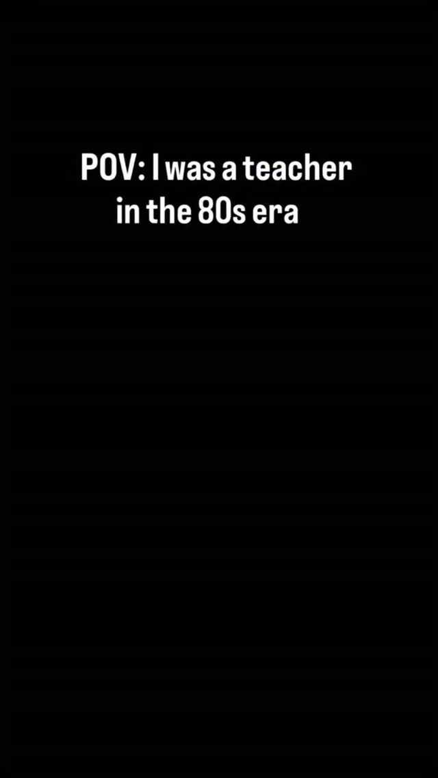 If I was a teacher in 80's era ❤️❤️❤️❤️❤️#teachertrendingree