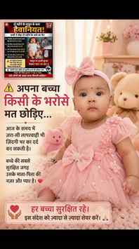 ⚠️ अपना बच्चा किसी के भरोसे मत छोड़िए… 💔👶
आज का समय हमें ए