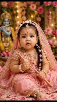 🌸✨ मेरी नन्ही सी राधा रानी 👑💕
जहाँ मासूमियत हो, वहाँ खुद