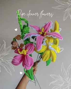 Flowers from my garden (desk) πΌβ¨
[Pipe cleaner flowers, pi