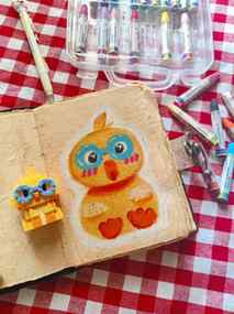 A little birdie told me that we should keep using oil pastel