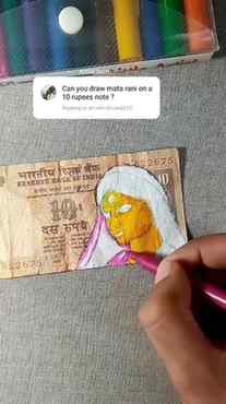 Mata Rani on note ✅
.
.
.
#navratri2026 #artreels #durgapuja