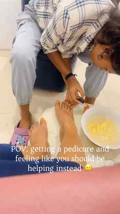 Am I the only one who feels guilty during pedicures even tho