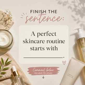 A perfect skincare routine starts with __________ 💖
Mine? C
