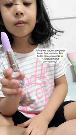 A normal pen would never work… it needed cartoons, glitter,