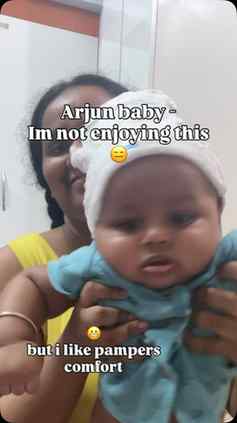 Arjun - Ok monmy i dont like this 😂😂 but i like pampers co