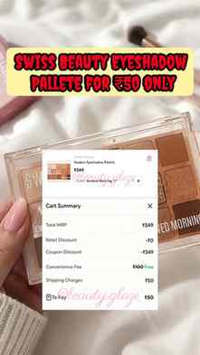 Grab Swiss beauty eyeshadow palette for ₹50 only✨.
Follow & 